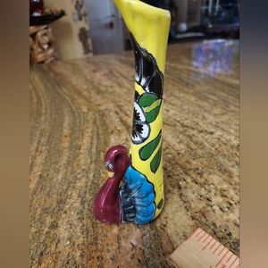 Vintage hand painted bud vase.